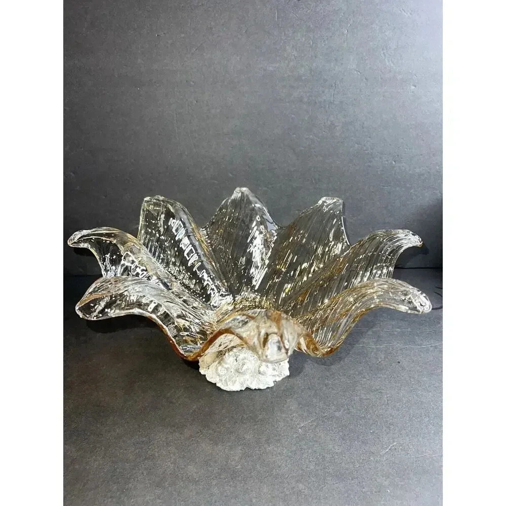 Antica cristalleria By Savarese Murano Lustre Champagne Glass Footed Bowl Italy - Picture 4 of 14
